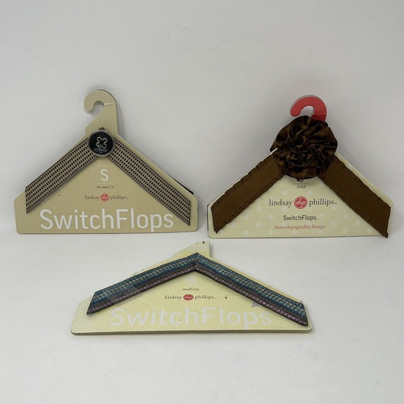 3 Lindsay Phillips Sz S 5 6 Straps SwitchFlops Sandal Strap Interchangeable - Picture 1 of 10